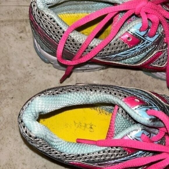 Asics Gray & Pink Athletic Running Training Sneakers Low Top Women’s Size 7.5 - Picture 9 of 9